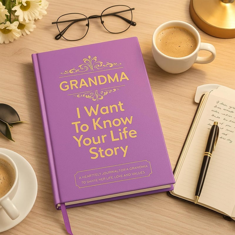 XKFCFC Grandma I Want to Know Your Life Story Journal (Hardcover):Sentimental Gifts for Women – Perfect for Birthday, Thanksgiving Day, Mothers Day & Christmas - Image 4